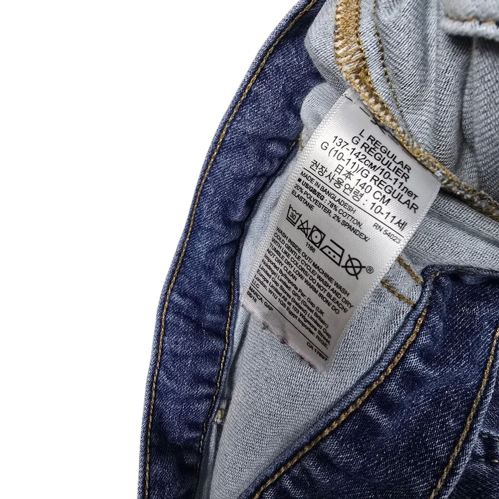 GAP Kids Blue Denim Button Down Jacket Girls L